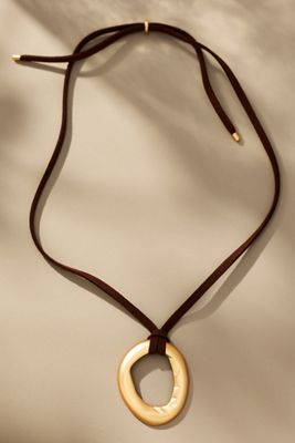 Heaven Mayhem Brown Cord Mini Pendant Necklace