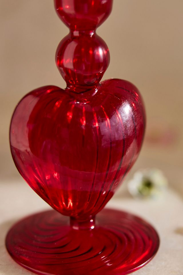 Heart Glass Taper Holder #5