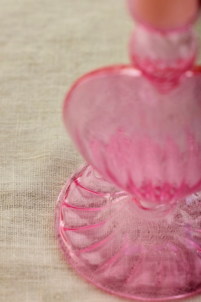 Heart Glass Taper Holder #3