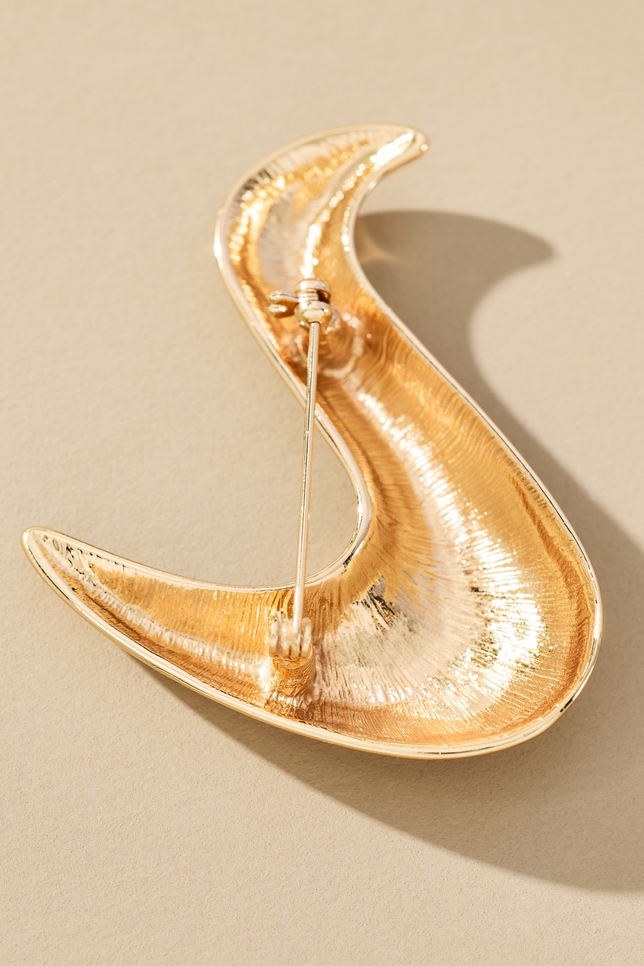 Sleek Squiggle Brooch