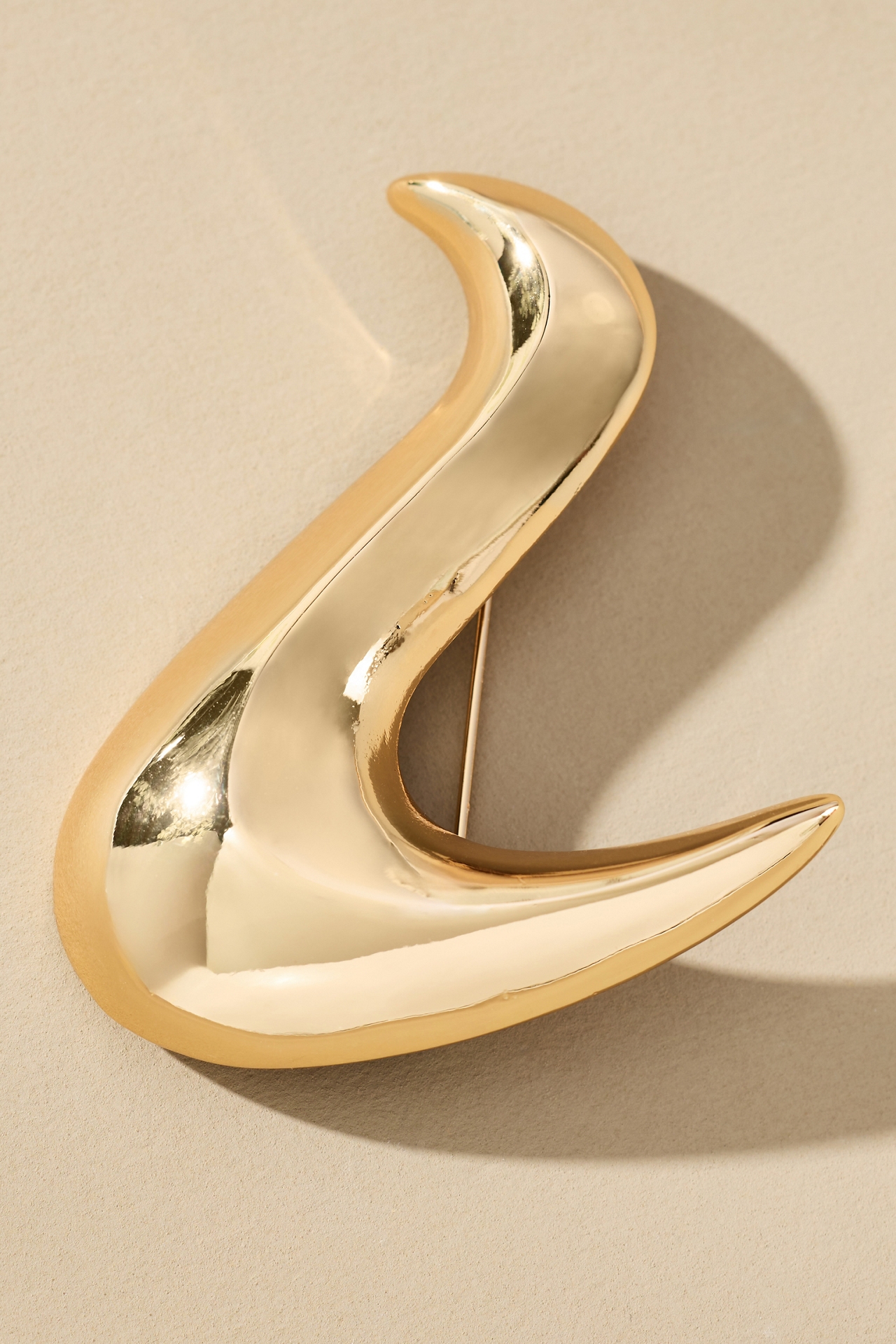 Sleek Squiggle Brooch