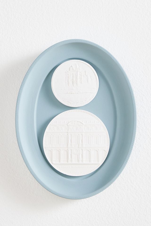 STATUETTE Blue Plaster of Paris Wall Charm #1