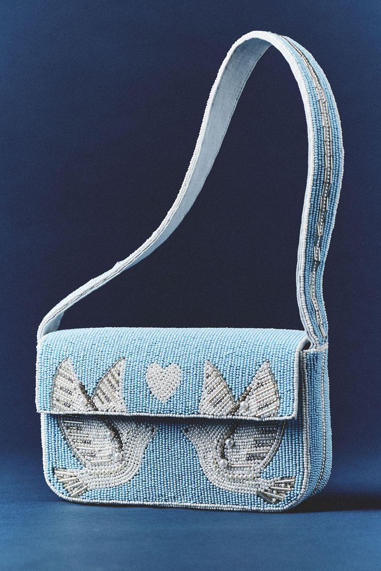 The Fiona Beaded Bag: Weddings Icon Edition - Doves, Standard, One Size