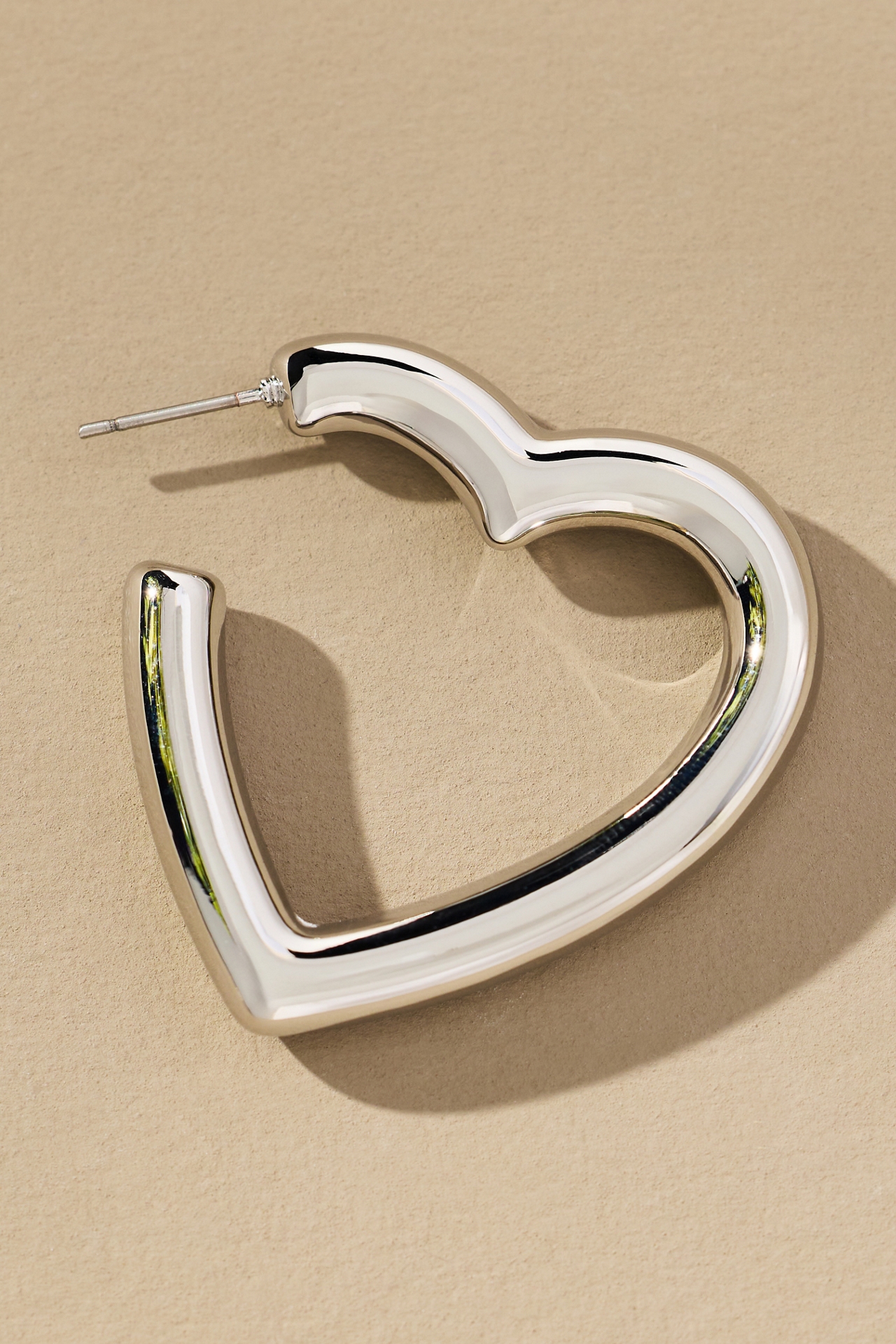 Heart-Shaped Hoop Earrings