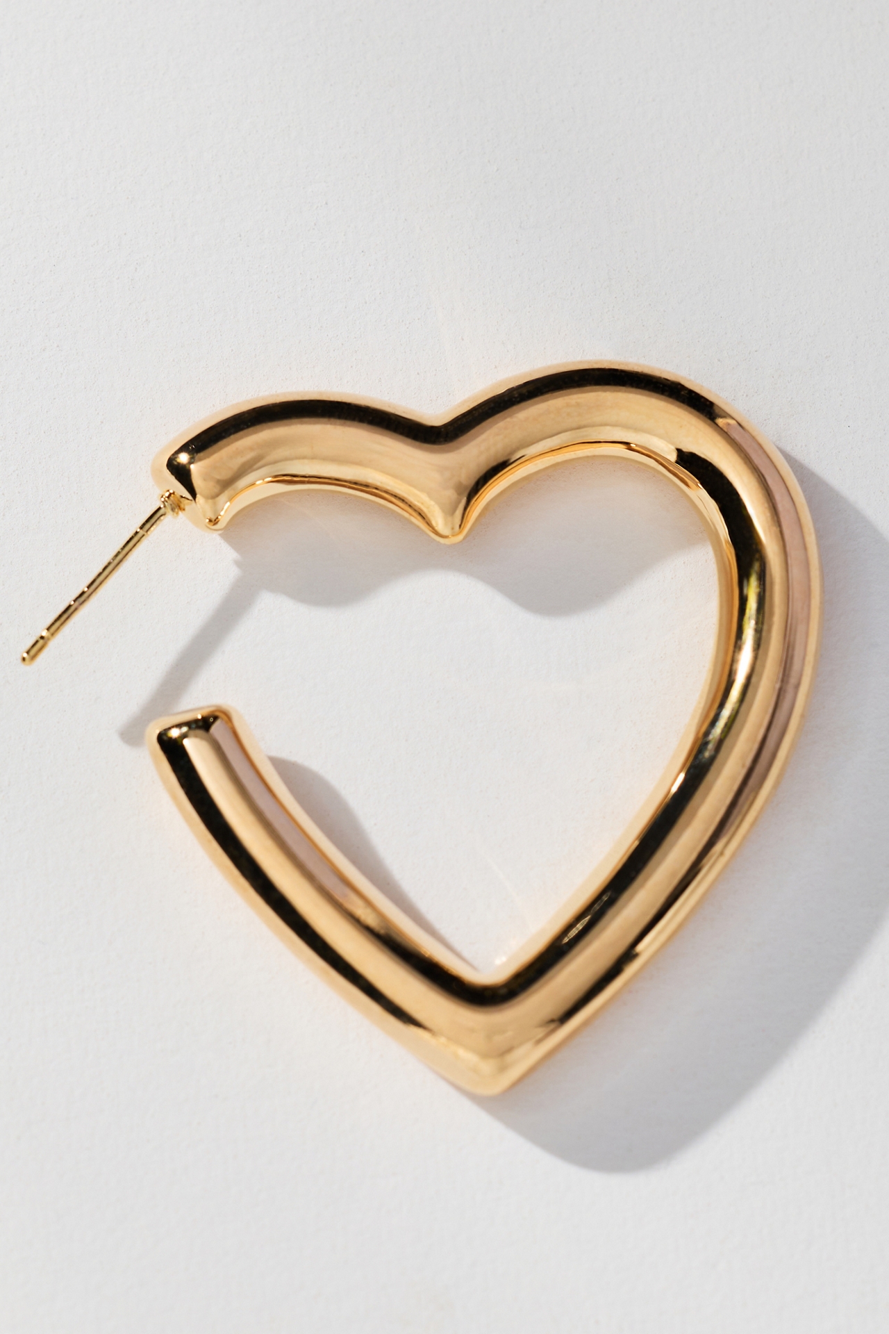 Heart-Shaped Hoop Earrings