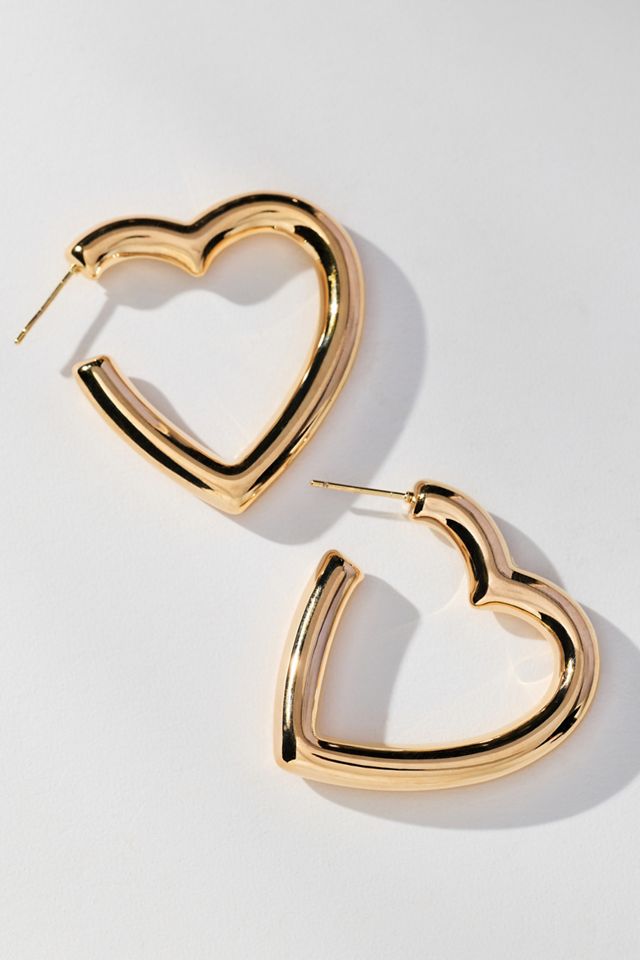 Heart-Shaped Hoop Earrings #1