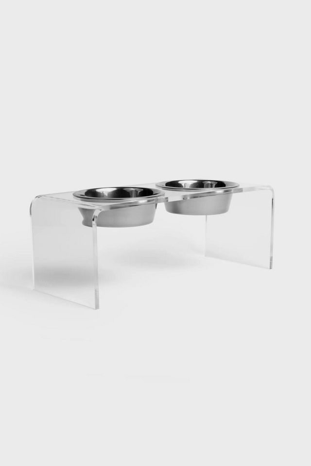 Medium Clear Double Pet Feeder #1