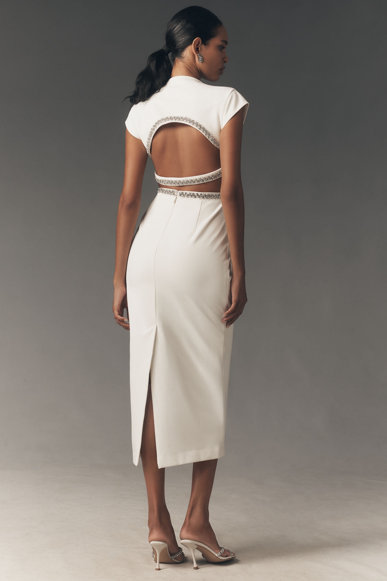 The BHLDN Short-Sleeve Keyhole Maxi Dress