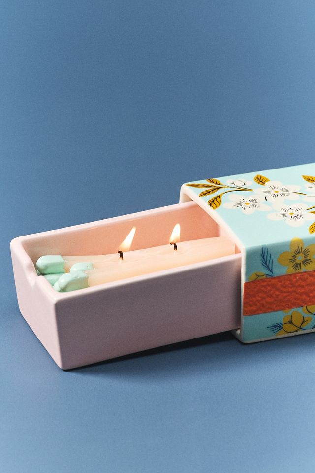 Matchbox Fresh Cotton Blossom & Neroli Ceramic Candle | AnthroHome