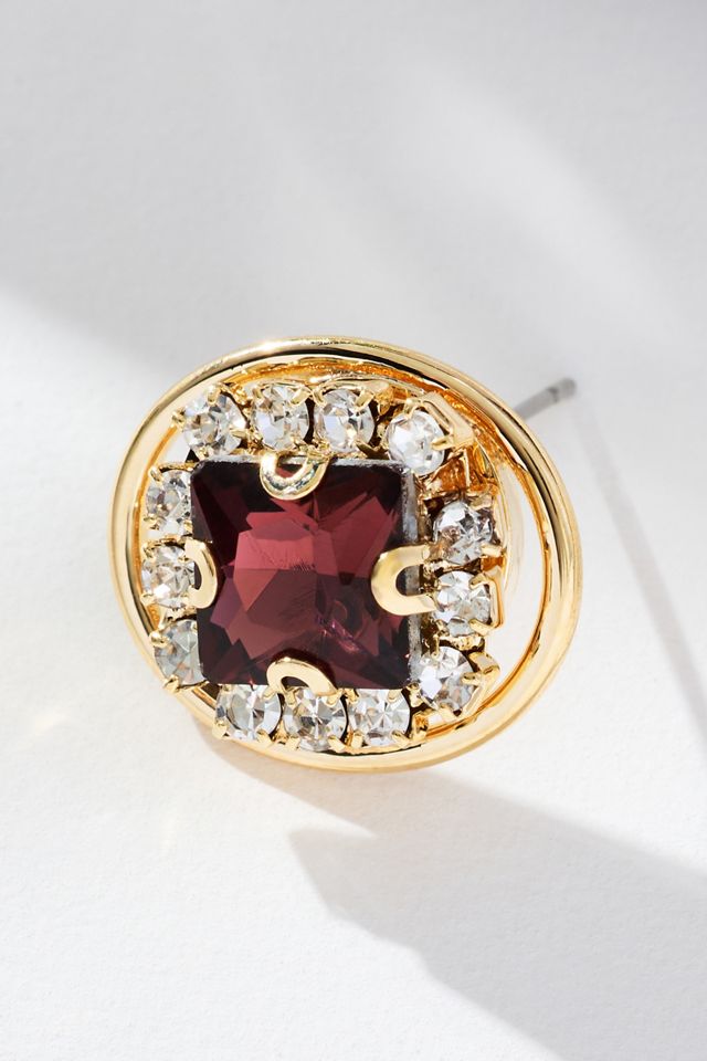 @merricksart x Anthropologie Bezel Crystal Post Earrings #1