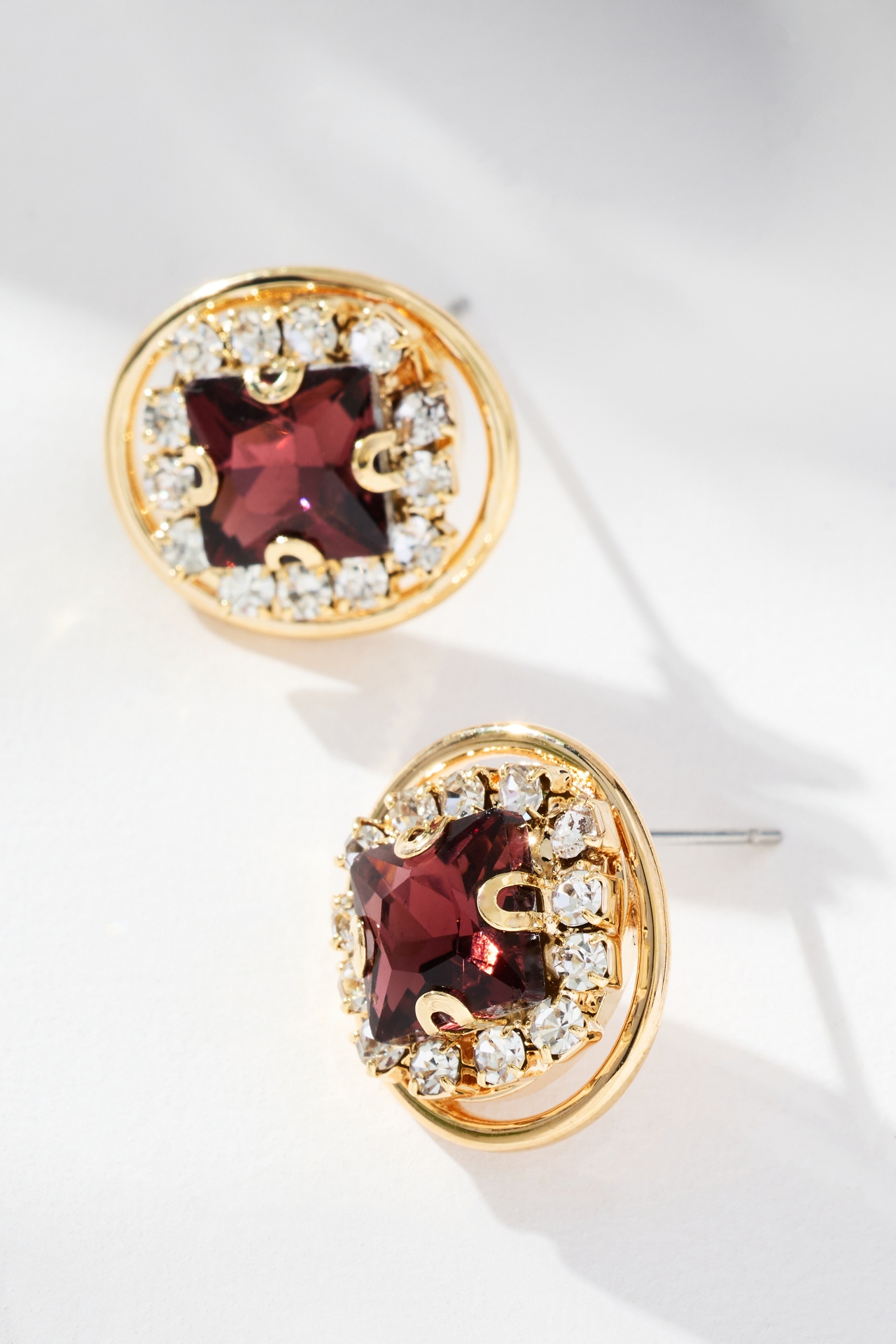 @merricksart x Anthropologie Bezel Crystal Post Earrings