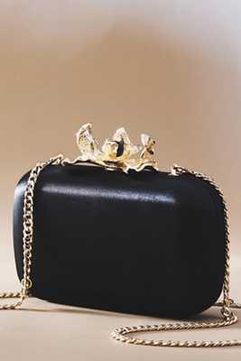 Olga Berg Adele Orchid Lock Clutch | Anthropologie