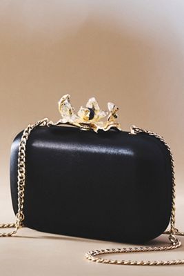 Olga Berg Adele Orchid Lock Clutch
