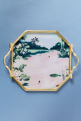 Vassoio in Metallo Dorato Abigail Swan