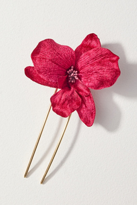 By Anthropologie Flower Bloom Hair Pin In Purple