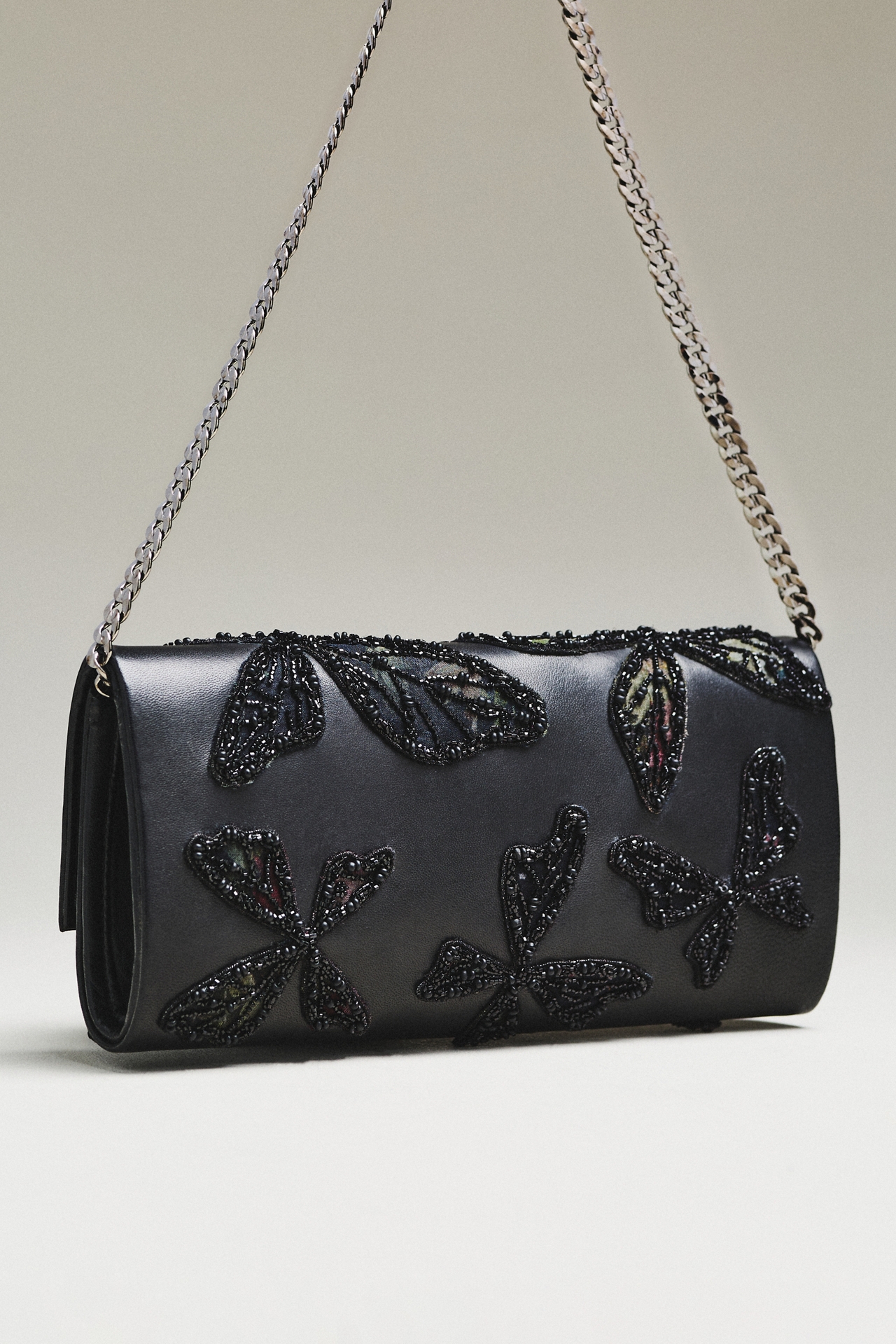 Deepa Gurnani Monarch Beaded Clutch