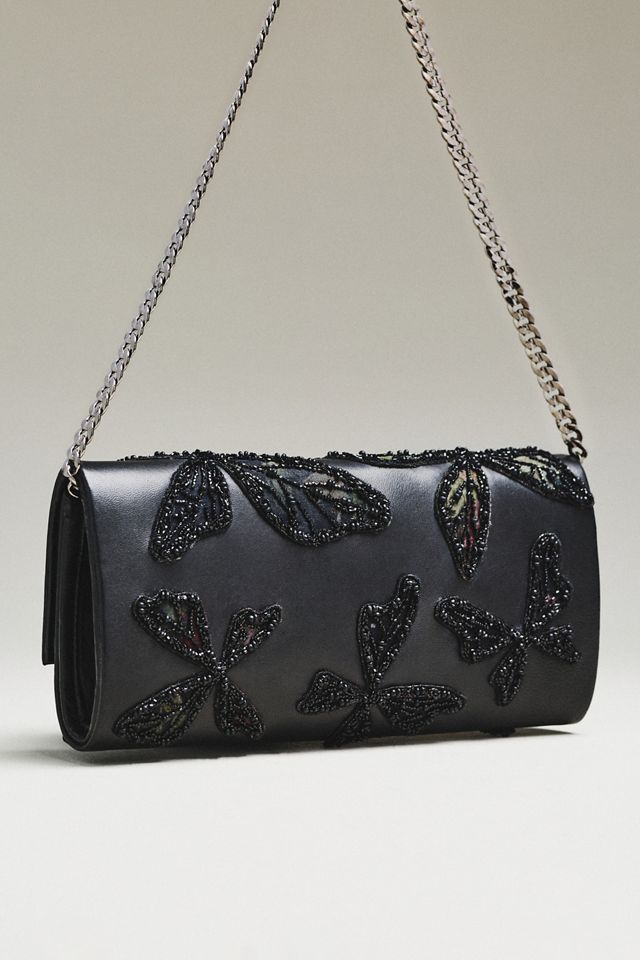 Deepa Gurnani Monarch Beaded Clutch #1