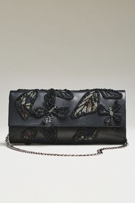 Deepa Gurnani Monarch Beaded Clutch