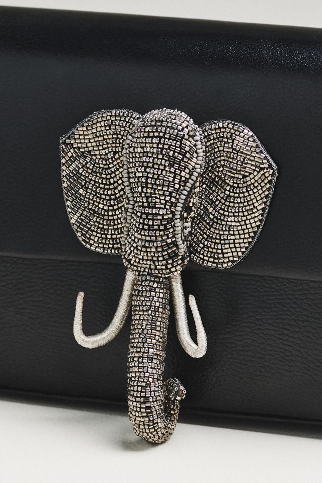 Deepa Gurnani Beaded Elephant Clutch | Anthropologie