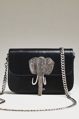 Deepa Gurnani Beaded Elephant Clutch