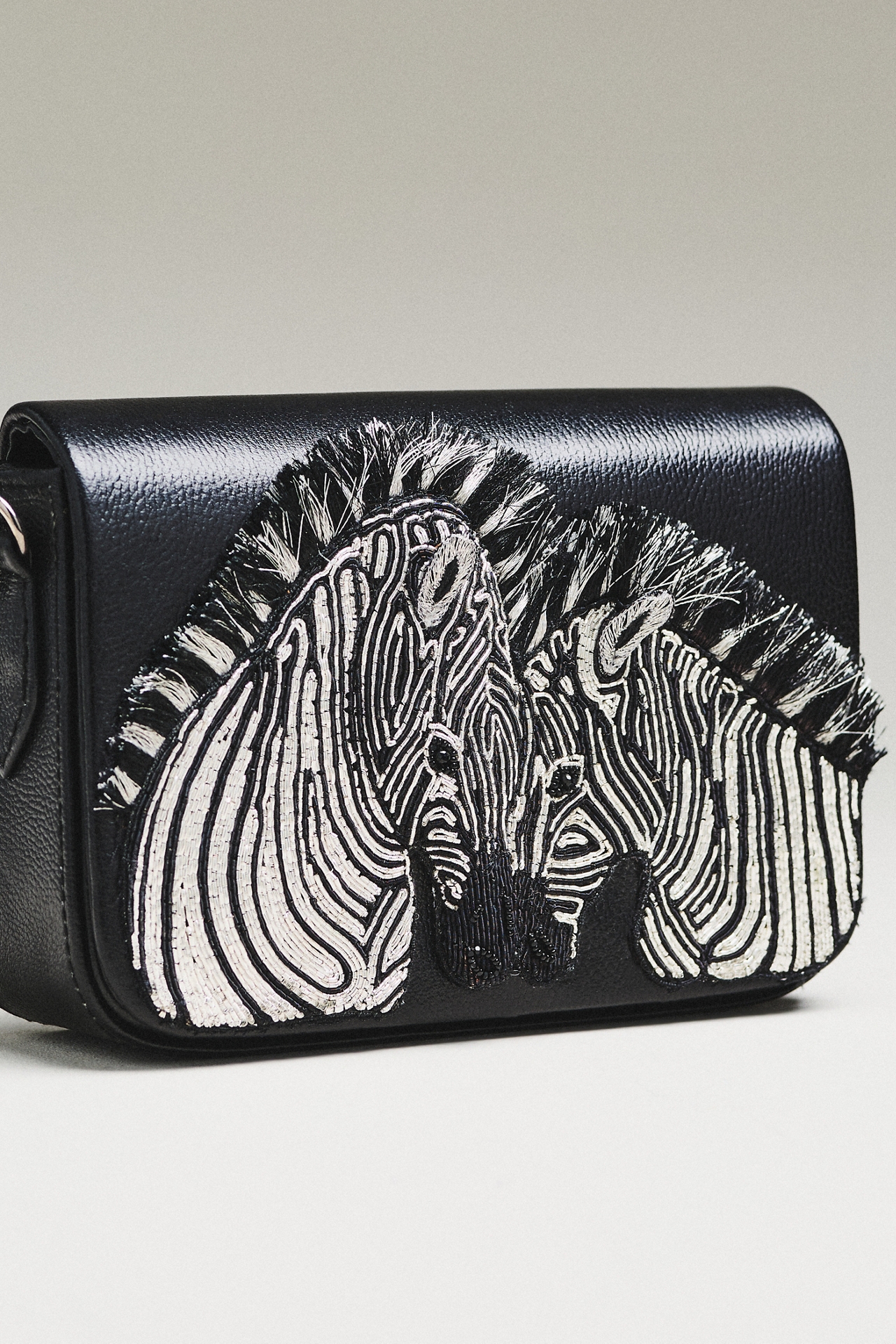 Deepa Gurnani Zebra Clutch