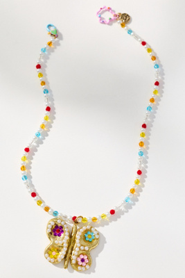 Susan Alexandra Butterfly Babe Necklace In Gold