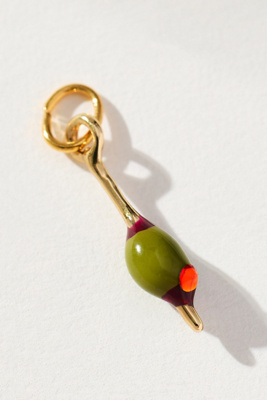 Susan Alexandra Tiny Joys Olive Charm In Green