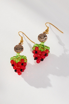 Susan Alexandra Mini Fragola Earrings In Gold