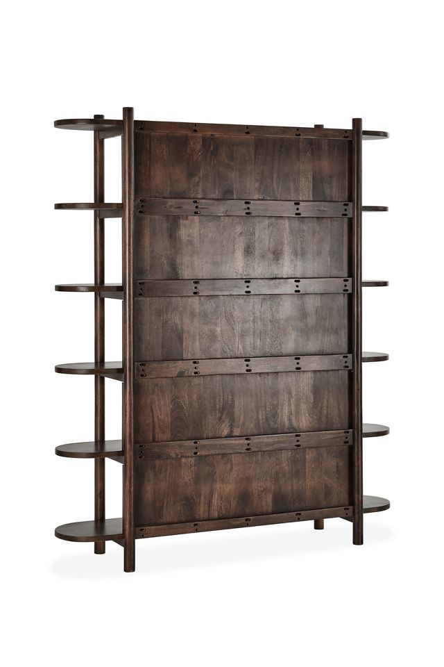 Redford Tall Fluted Wood Bookcase #2