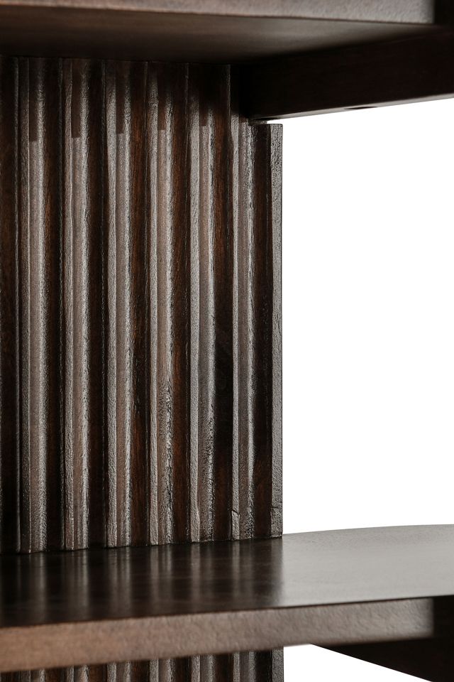 Redford Tall Fluted Wood Bookcase #4