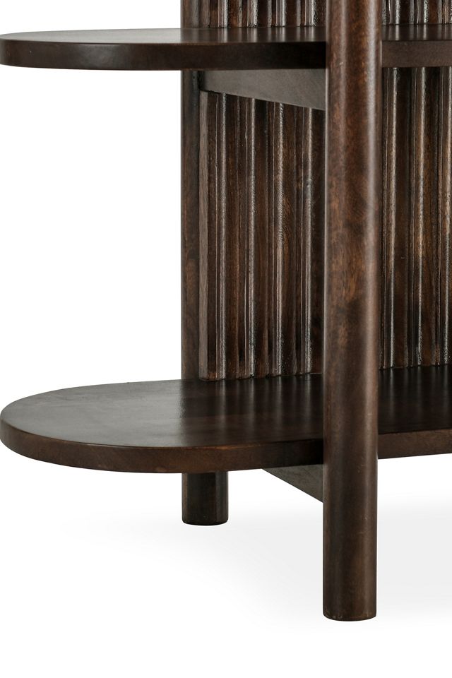Redford Tall Fluted Wood Bookcase #5