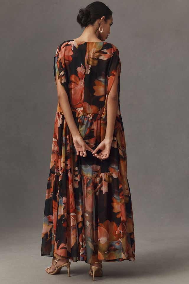 Hutch Printed Mini Cape Dress | Anthropologie
