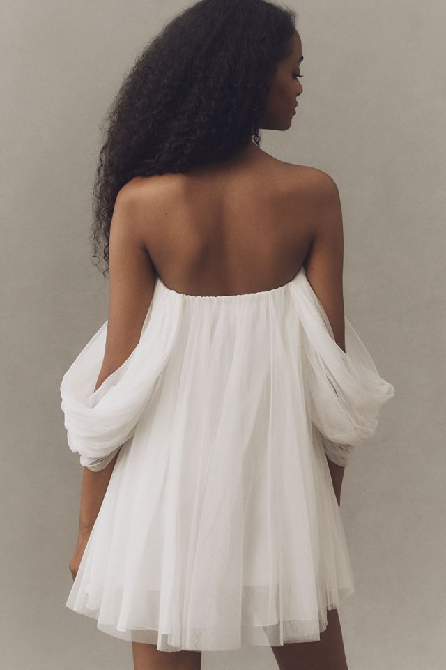 Geisha Designs Tulle Off-Shoulder Mini Dress #3
