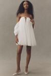 tiered tulle mini dress geisha designs Geisha Designs Tulle Off-Shoulder Mini Dress