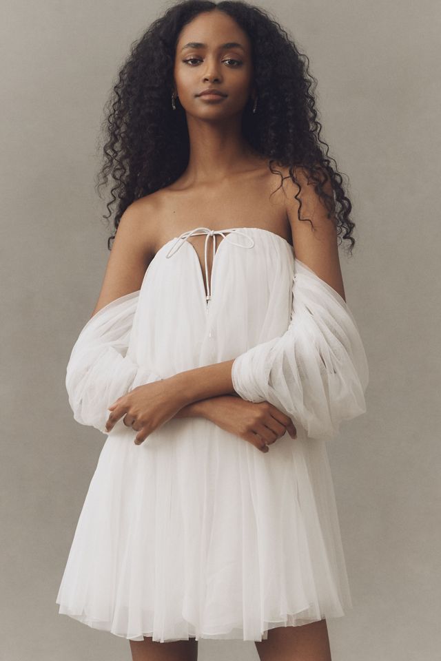 Geisha Designs Tulle Off-Shoulder Mini Dress #2