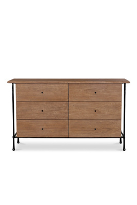 Anthropologie Rene Six-drawer Acacia Wood Dresser In Brown