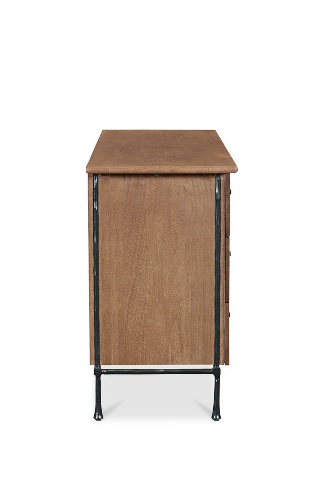 Rene Six-Drawer Acacia Wood Dresser #3