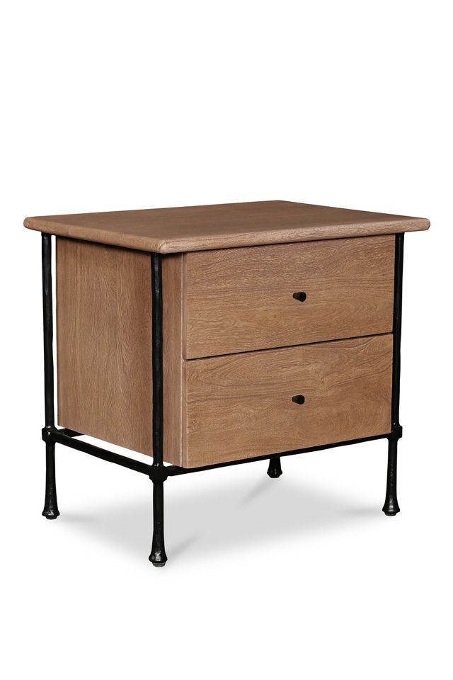 Rene Acacia Wood Nightstand #1