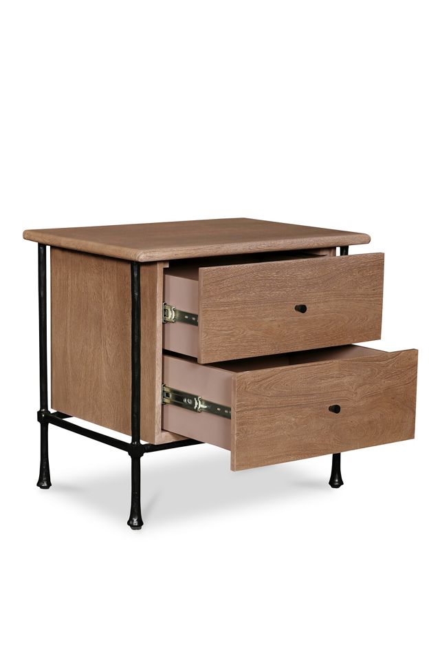 Rene Acacia Wood Nightstand #2