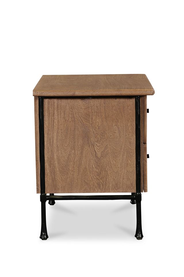 Rene Acacia Wood Nightstand #3