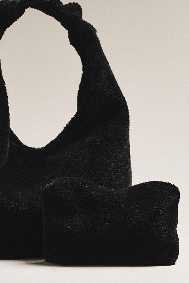 Slouchy Knotted Sherpa Fleece Shoulder Bag #2