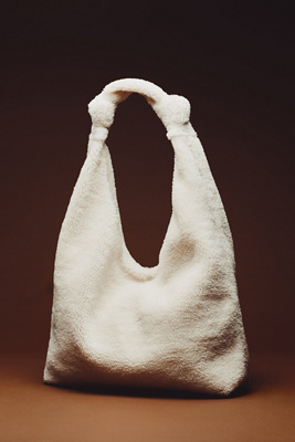 The Love Knot Slouchy Bag: Sherpa Fleece Edition | Anthropologie