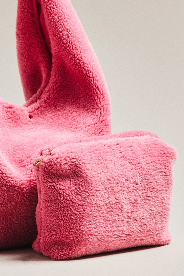 The Love Knot Slouchy Bag: Sherpa Fleece Edition | Anthropologie