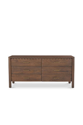 Wiley Scallop Wood Six-Drawer Dresser | AnthroHome