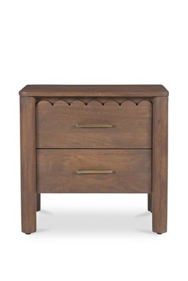Wiley Scallop Wood Nightstand