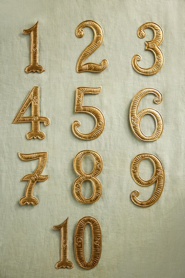 Gold Table Number Set #2