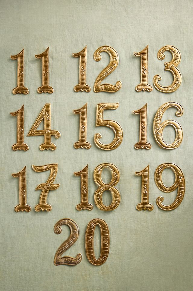 Gold Table Number Set #3