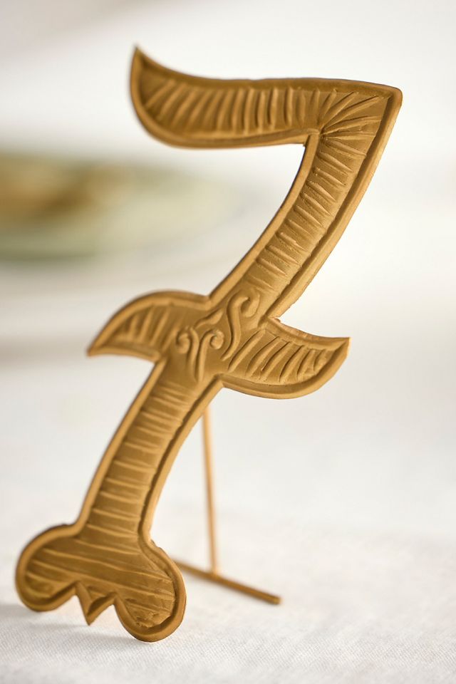 Gold Table Number Set #4