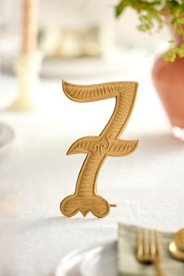 Gold Table Number Set