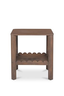 Wiley Scallop Wood Side Table